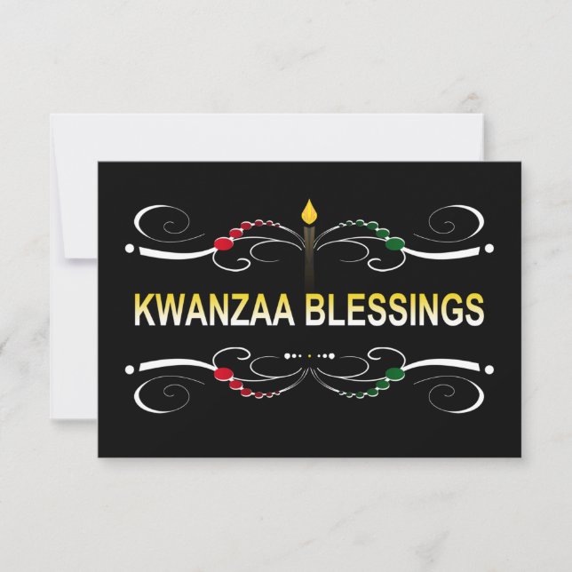 Convites bênçãos sofisticadas de kwanzaa (Frente)