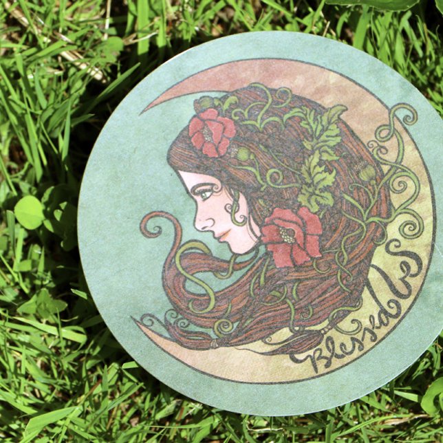 Convites Bendito Seja Deusa Lua Pagan (Criador carregado)