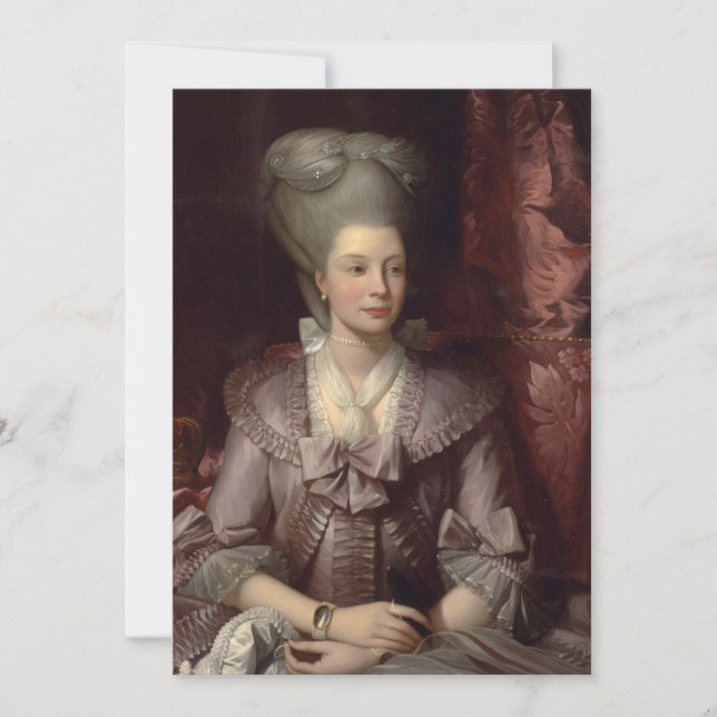 Convites Benjamin West - Rainha Charlotte (Frente)