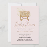 Berço de Bebê Rosa Boho Chá de Bebê