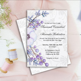 Convites Berreiras Florais e Casamentos tema damasco