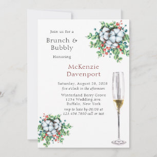Convites Berries Cotton Brunch e Bubble de Natal