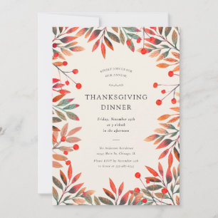 Convites Berries Vermelhos e Queda Saem do Janto de Ação de