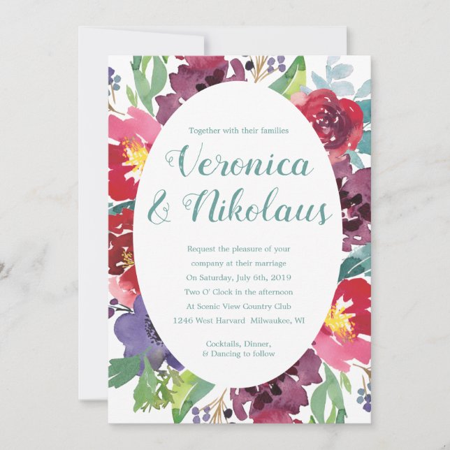 Convites Berry Adoration (Frente)