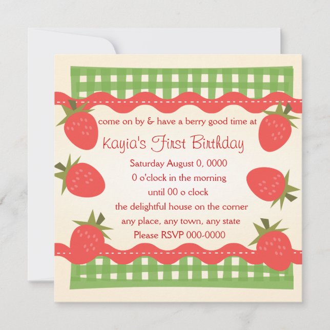Convites Berry Basket (Frente)