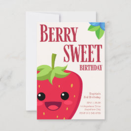 Convites Berry Birthday Strawberry