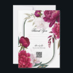 Convites Berry Bloom Garden Floral Glam Wedding<br><div class="desc">Thank You Card. Check out other items in this matching suite.</div>