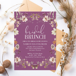 Convites Berry Boho Wildflower Bridal BrunChá de panela