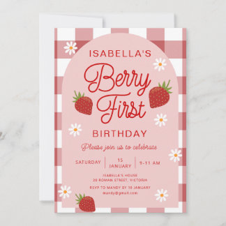 Convites Berry First Birthday