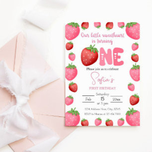 Convites Berry First Birthday