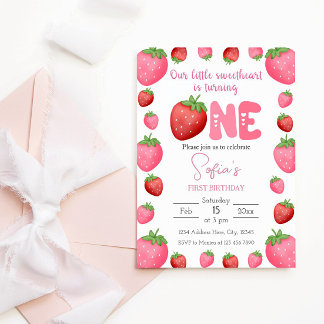 Convites Berry First Birthday