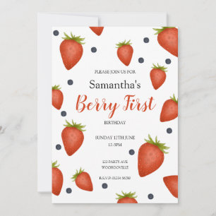 Convites Berry First Birthday