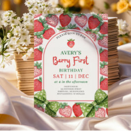 Convites Berry First Birthday 1st Berry Birthday Invitation