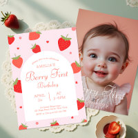 Berry First Birthday Double Side Photo