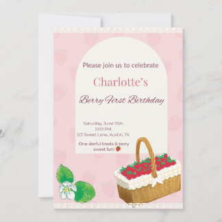 Convites Berry First Birthday Invitation