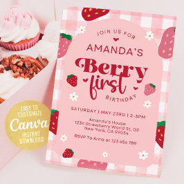 Convites Berry First Birthday Invitation, 1st Birthday 