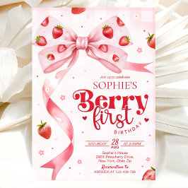 Convites Berry first birthday invitation, 1st birthday