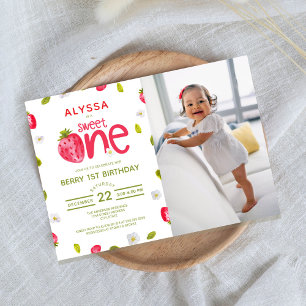 Convites Berry First Birthday Photo