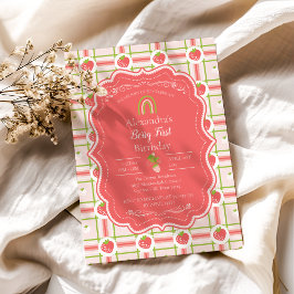 Convites Berry First Birthday primeiro aniversario