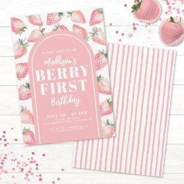 Convites Berry First Birthday primeiro aniversario Party