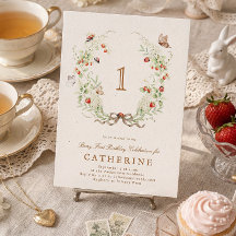 Berry First Birthday Wreath Garden Party