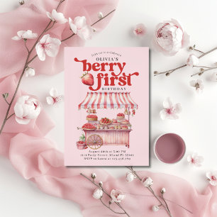 Convites Berry First Girl do Partido do primeiro aniversari
