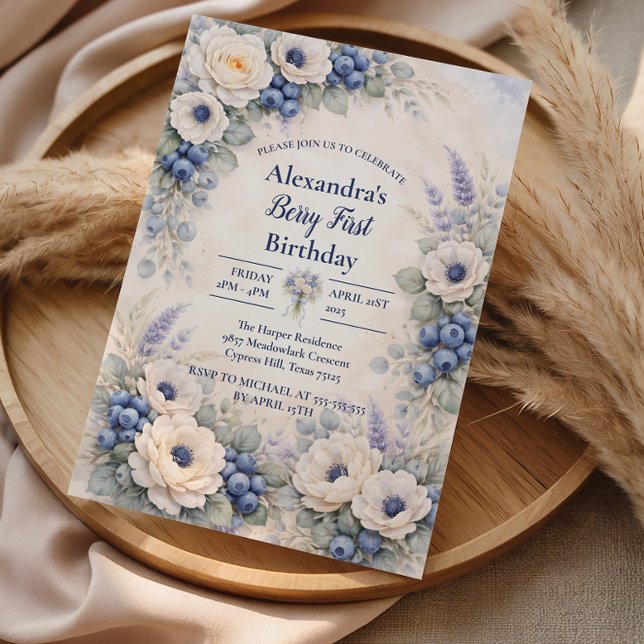 Convites Berry First Storybook Garden 1st Birthday (Criador carregado)