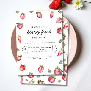 Convites Berry First Sweet, Partido do primeiro aniversario