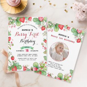 Convites Berry Lovely First Birthday
