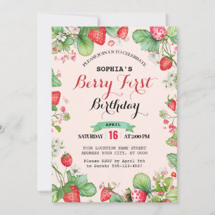 Convites Berry Lovely First Birthday
