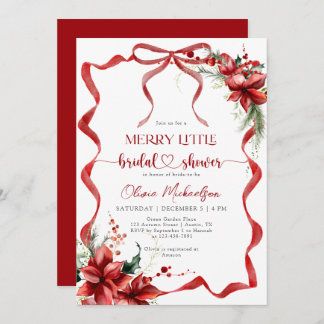 Convites Berry Merry Little Christmas Floral Bridal Shower