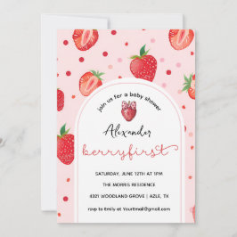 Convites Berry Primeiro Aniversário, primeiro aniversario