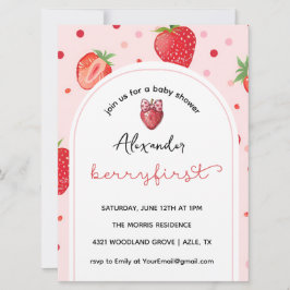 Convites Berry Primeiro Aniversário, primeiro aniversario