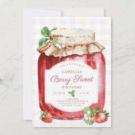 Convites Berry Sweer Strawberry Jam Festa de aniversário