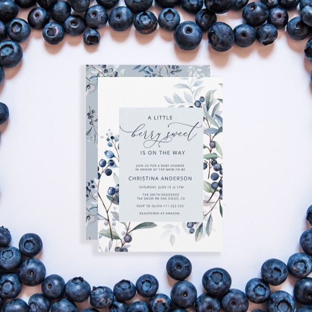 Convites Berry Sweet Baby está no caminho Chá de fraldas (Criador carregado)