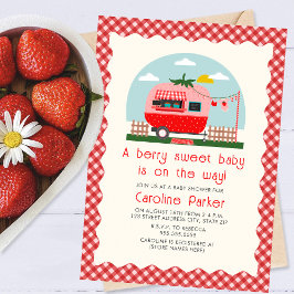 Convites Berry Sweet Baby Strawberry Camper