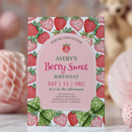 Convites Berry Sweet Birthday Party Strawberry Birthday 