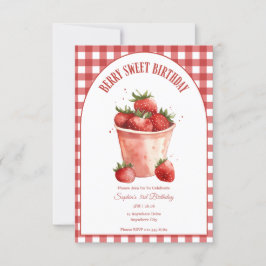 Convites Berry Sweet Birthday Strawberry Party