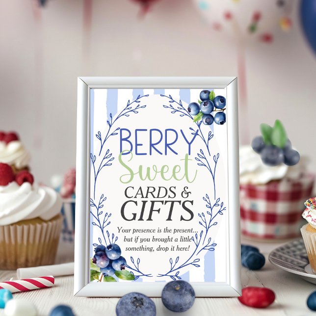Convites Berry Sweet CARDS & GIFTS Blueberry Sinal (Berry Sweet CARDS & GIFTS Blueberry Sign)