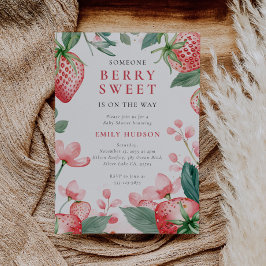 Convites Berry Sweet Floral Chá de fraldas