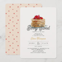 Berry Sweet Strawberry Pancakes Chá de fraldas Bru