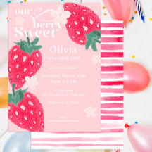 Berry Sweet Strawberry primeiro aniversario Party 