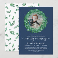 Berry Wreath Marinho Blue Naming Ceremony Foto