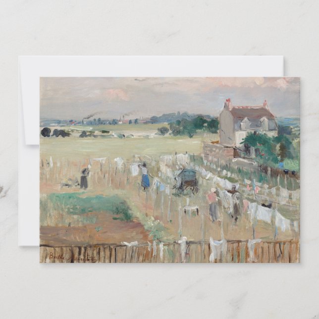 Convites Berthe Morisot - Prendendo a roupa seca para secar (Frente)