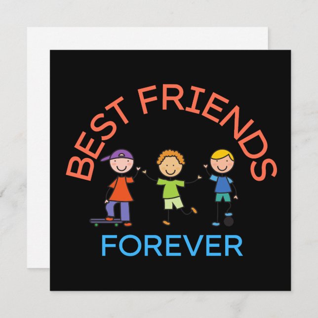 CONVITES BEST FRIENDS FOREVER, FRIENDSHIP, FRIEND DAY (Frente/Verso)