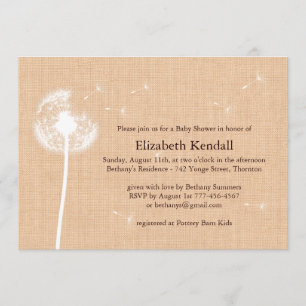 Convites Best Wishes Burlap Baby Shower Invitation