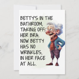 Convites Betty Engraçado no Banheiro
