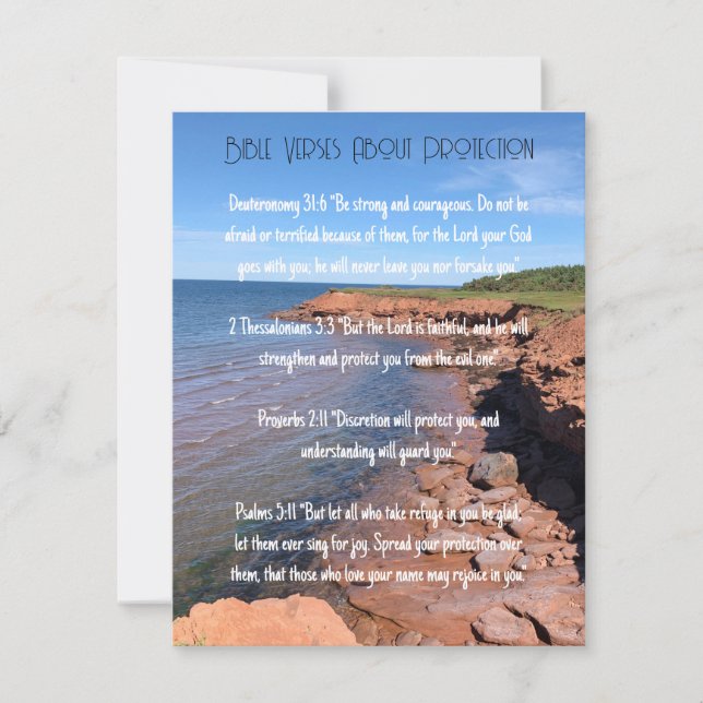 Convites Bíblia versa na proteção de Deus (Frente)