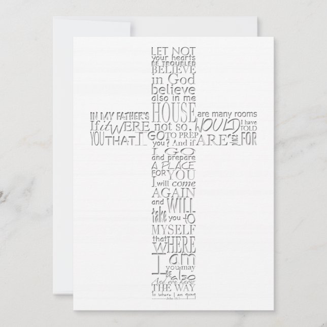 Convites Bíblias do Memorial John 14 (Frente)