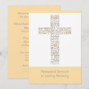 Convites Bíblias Versos do Serviço Memorial John 14